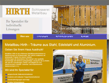 Tablet Screenshot of metallbau-hirth.de